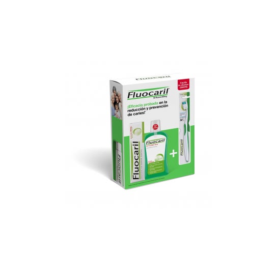 Fluocaril Pack Pasta + Colutorio + Cepillo