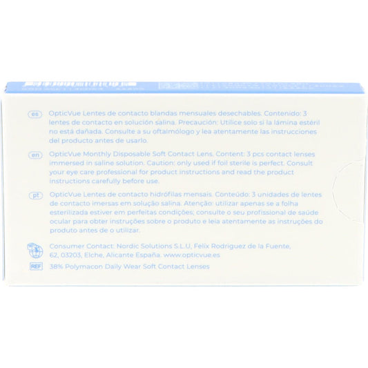 Opticvue Hydroplus Lentillas Mensuales Esféricas -5.75 3 uds