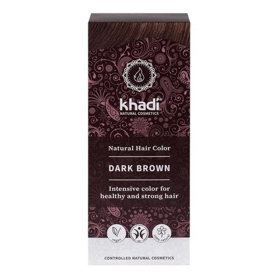 Khadi Tinte Castaño Oscuro 100% Vegetal 100 g