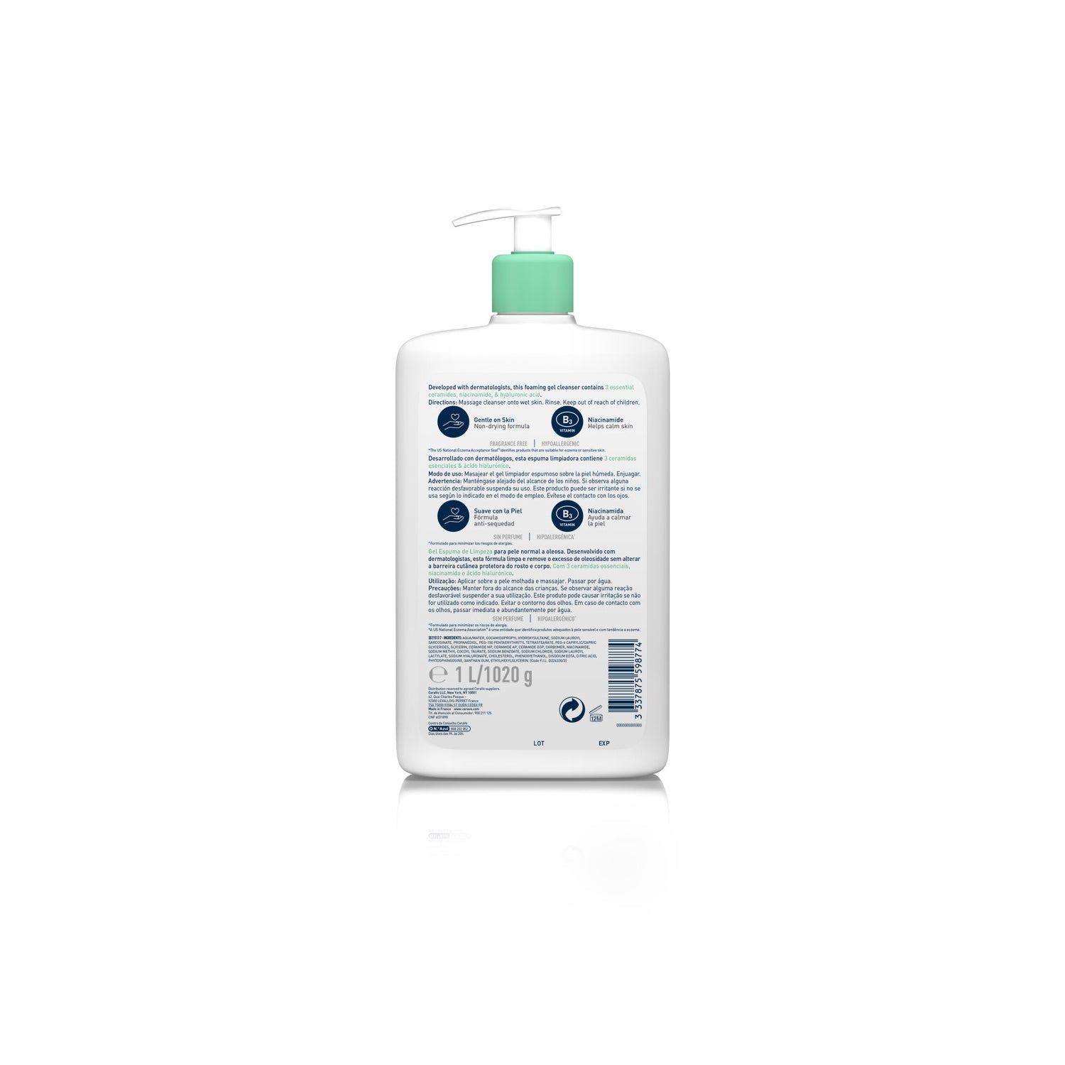CeraVe Gel Limpiador Espumoso 1L