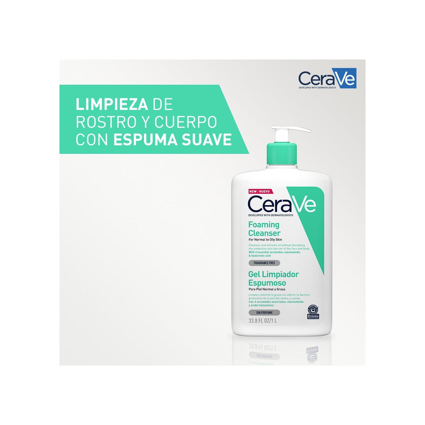 CeraVe Gel Limpiador Espumoso 1L
