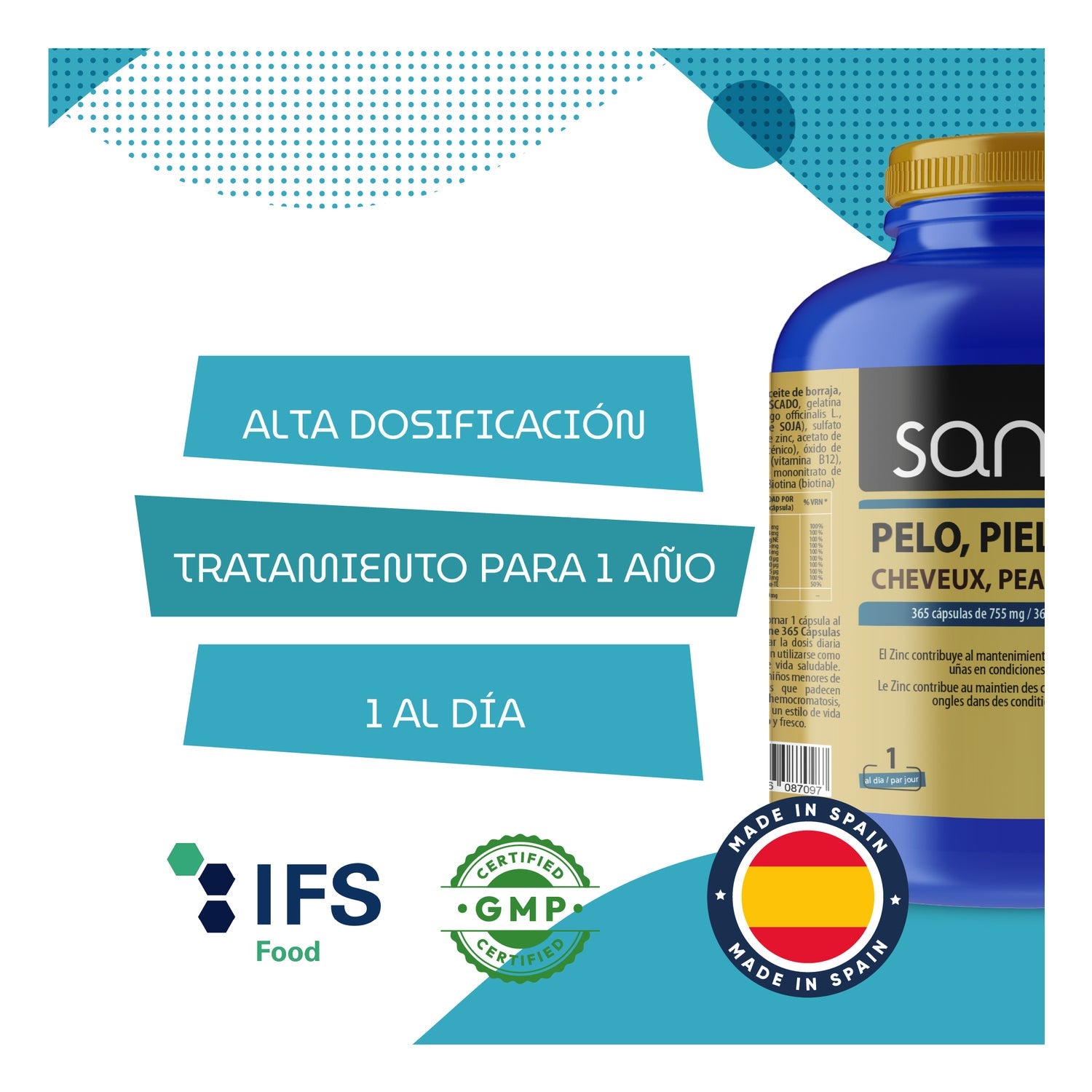 Sanon Pelo Piel y Uñas 365caps
