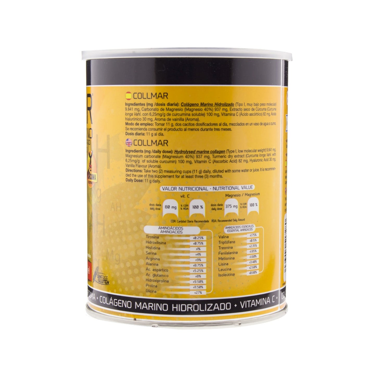 Drasanvi Collmar® Colágeno Marino + Magnesio + Cúrcuma Sabor Vainilla 300g