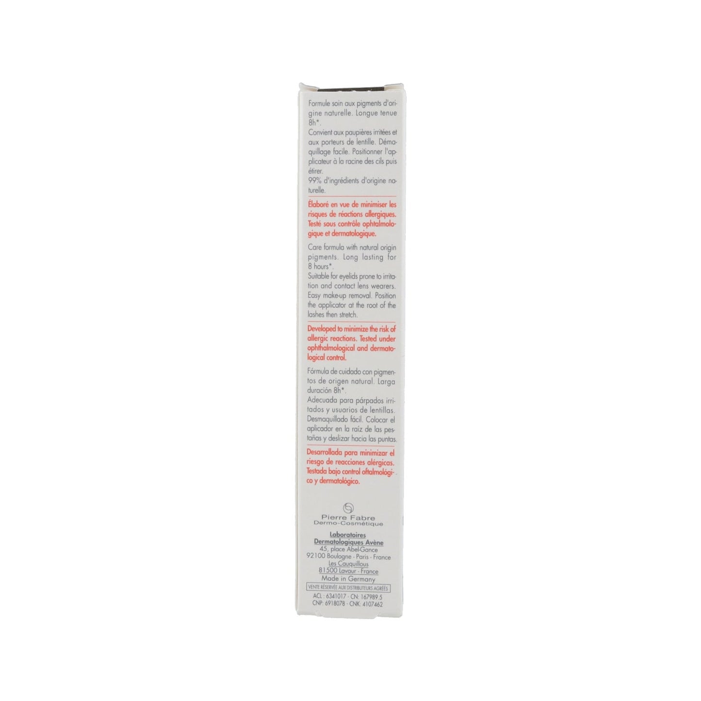 Avène Couvrance Máscara Pestañas Alta Tolerancia Negra 7ml
