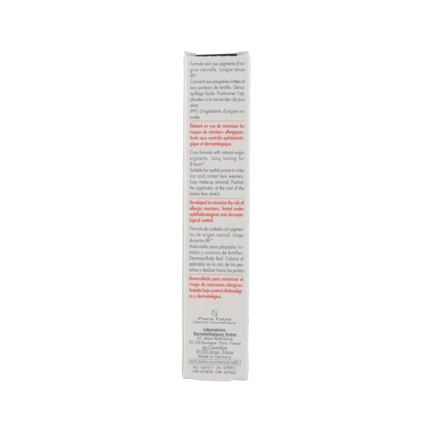 Avène Couvrance Máscara Pestañas Alta Tolerancia Negra 7ml