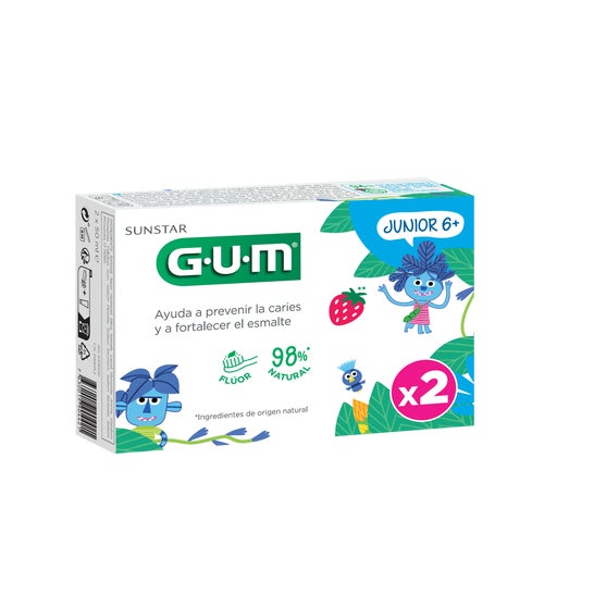 GUM Junior Gel Dentífrico 6+ años 2x50 ml