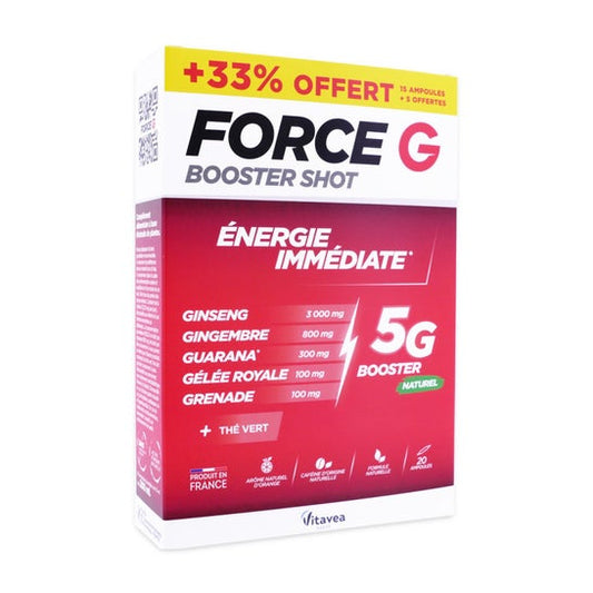 Vitavea Force G Boost Shot Energía Inmediata Natural 20 Ampollas