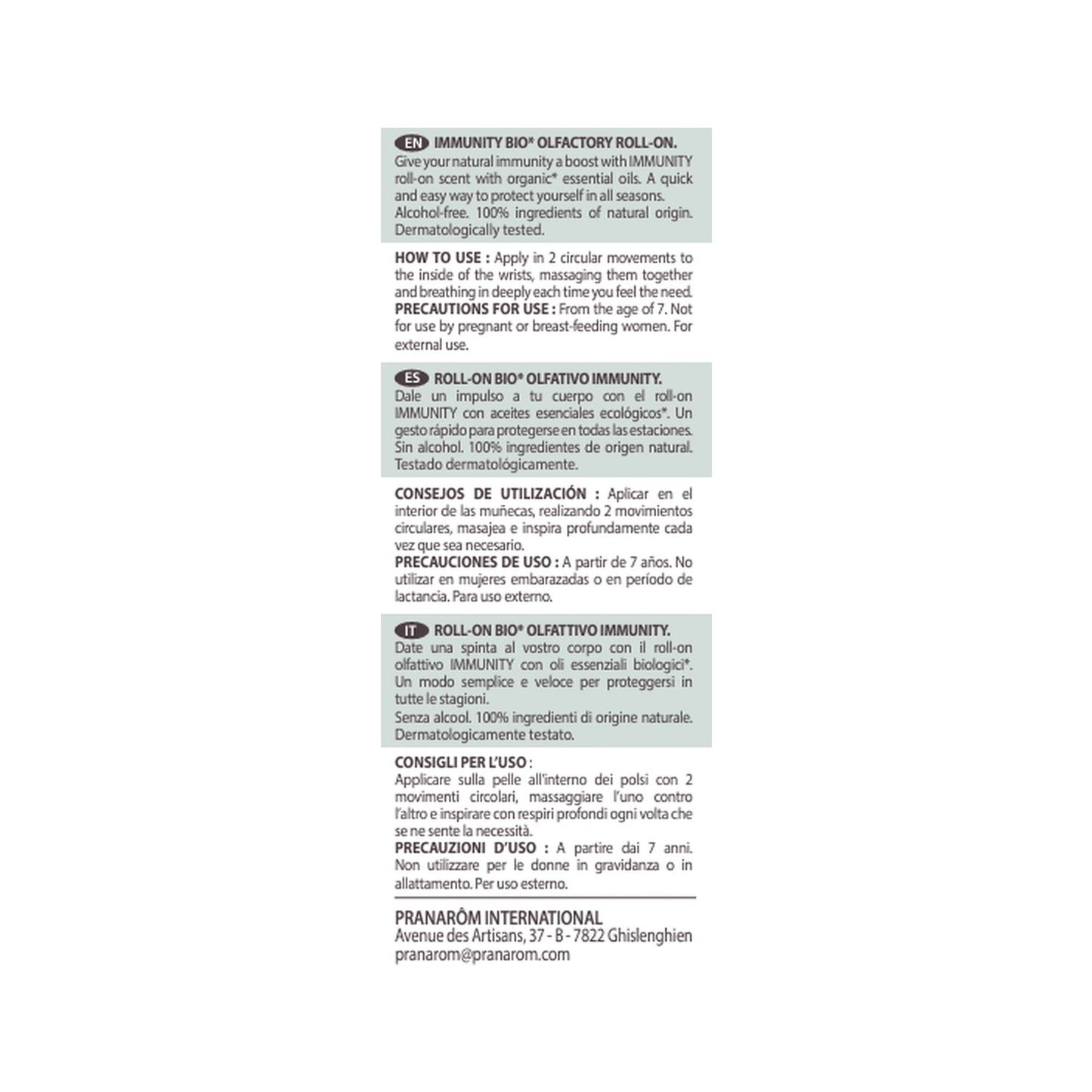 Pranarôm Aromaboost Immunity Roll-On Bio 5ml
