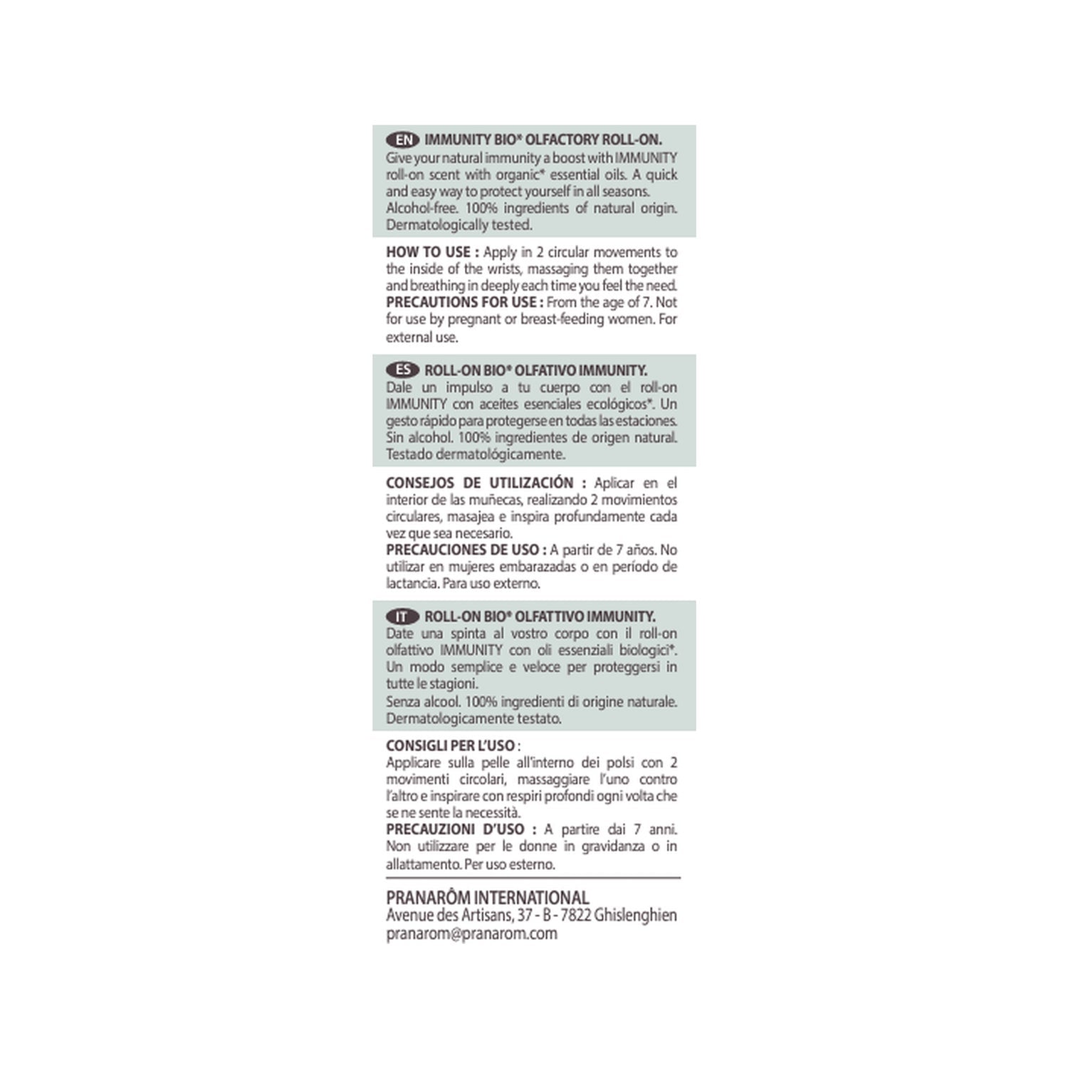 Pranarôm Aromaboost Immunity Roll-On Bio 5ml