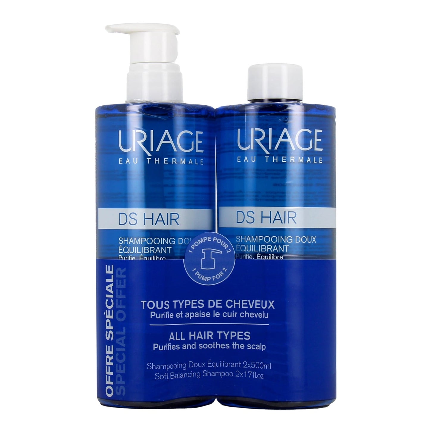 Uriage DS Champú Equilibrante Capilar 2x500ml