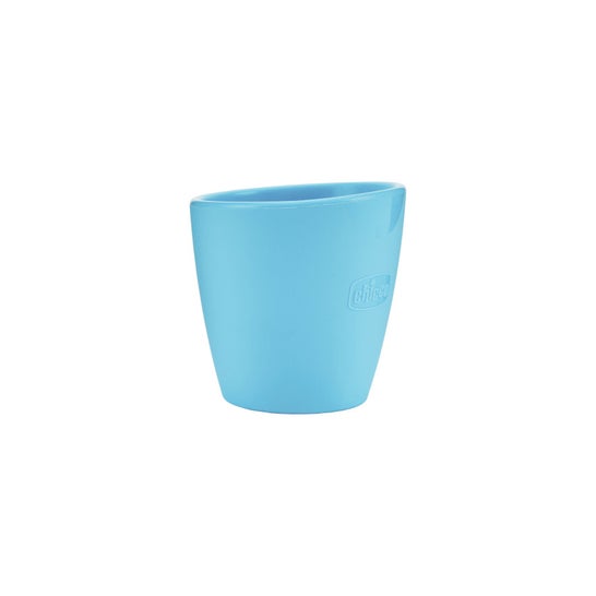 Chicco Mini Vaso De Silicona Azul 6m+ 1ud