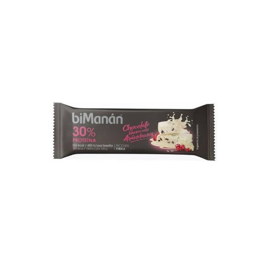 biManán BeFit Barrita Chocolate Blanco con Arándanos 35g