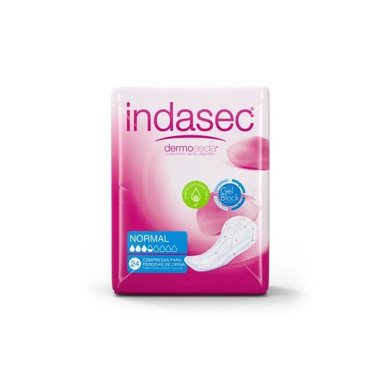 Indasec Normal Compresa Perdidas Leves Bolsa 24 Compresas