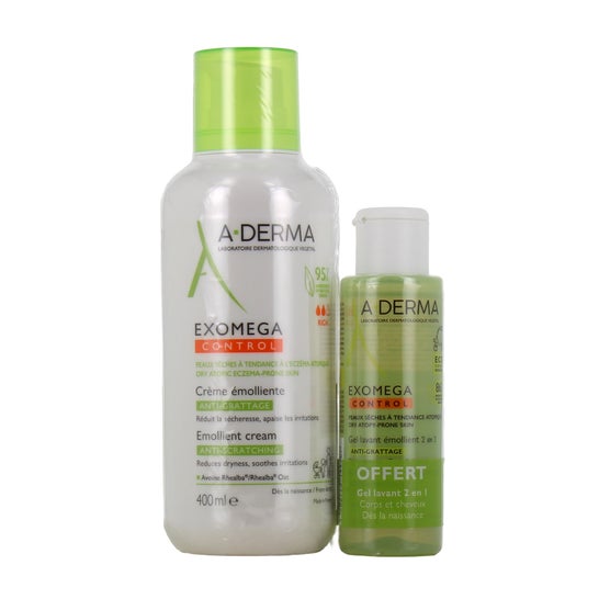 A-Derma Pack Exomega Crema Emoliente 400ml + Gel 100ml
