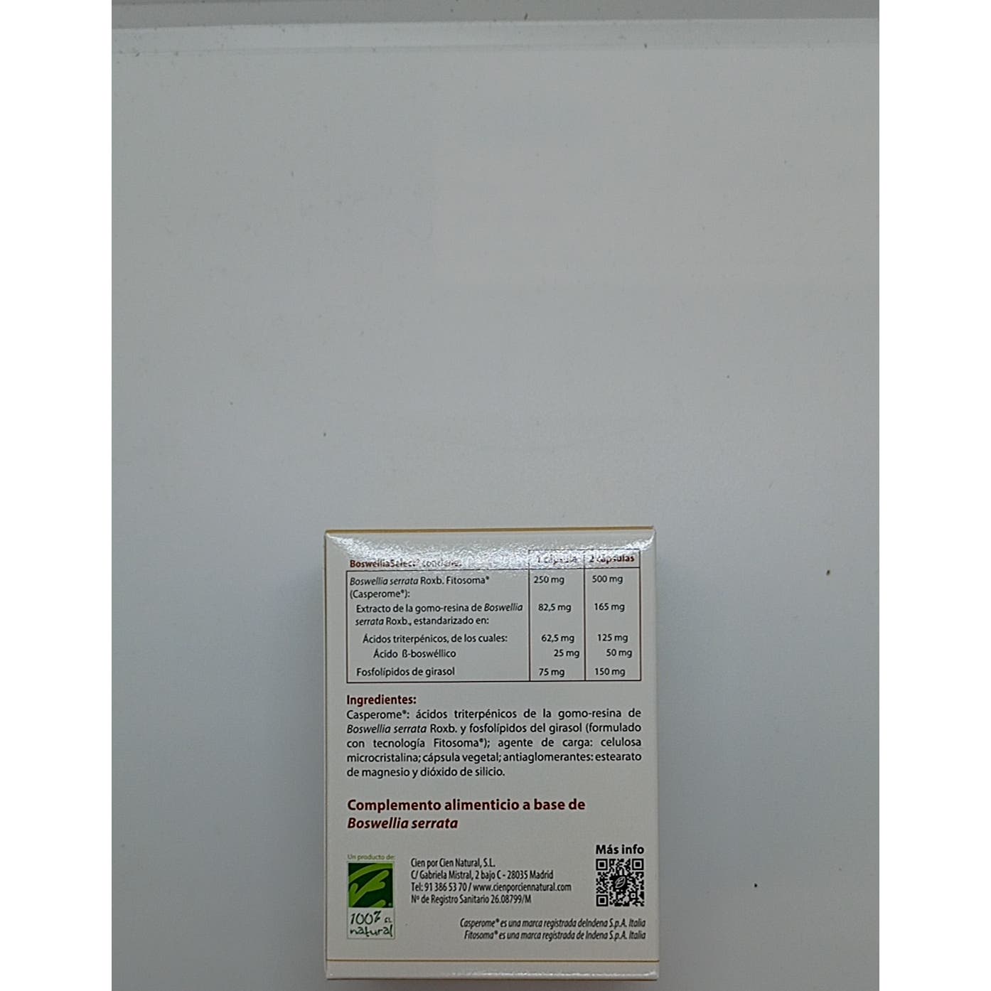 100% Natural Boswellia Select 60cáps