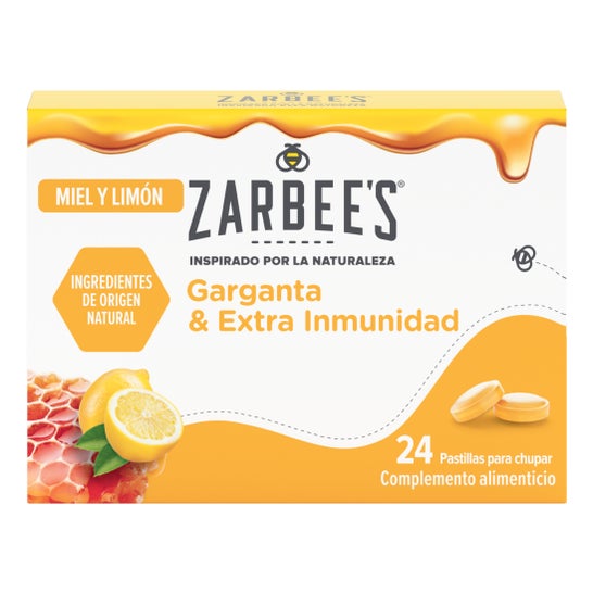Zarbeil Pastillas Garganta & Inmunidad Miel Limón 24comp