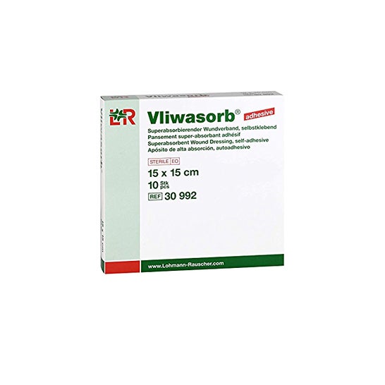 Vliwasorb Apósito Súper Absorbente 15x15cm 10uds