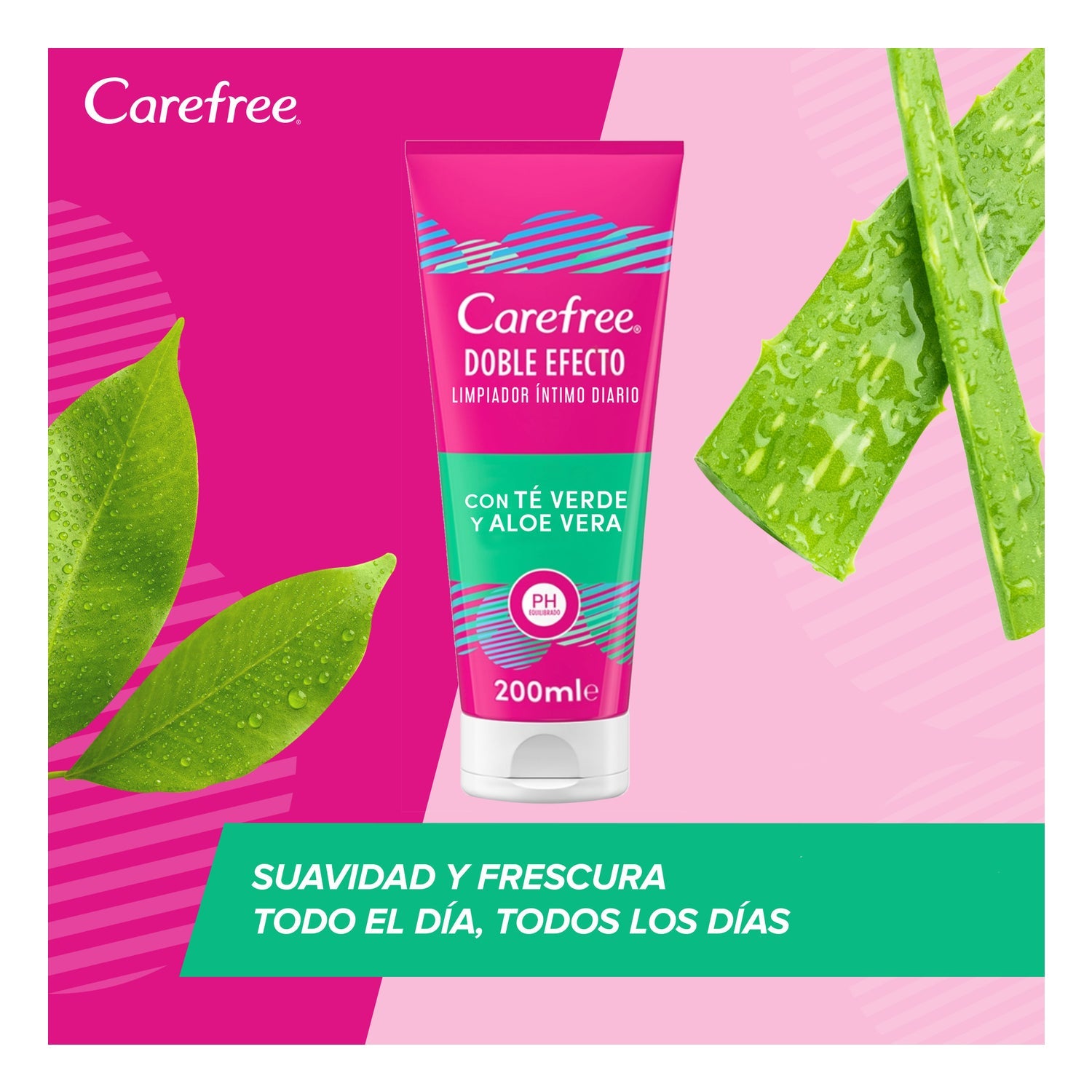 Carefree Doble Efecto Limpiador Íntimo Diario 200ml