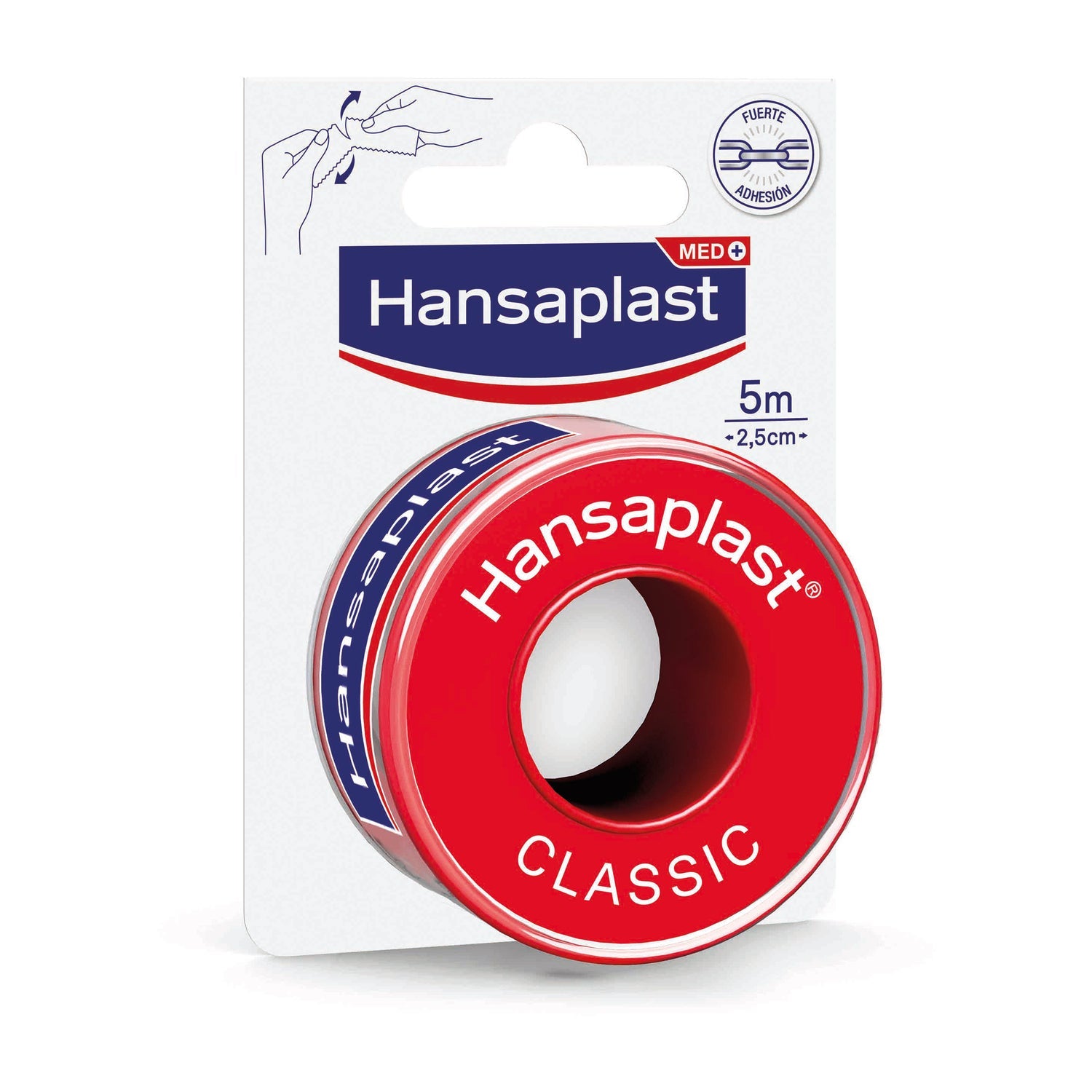 Hansaplast Med+ Classic Esparadrapo 5m x 2,5cm