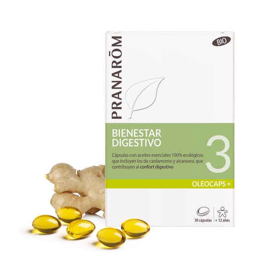 Pranarôm Oleocaps+ 3 Bienestar Digestivo BIO 30caps