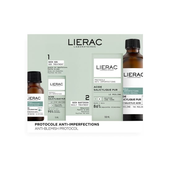 Lierac Cofre Protocolo Anti-Imperfecciones El Peeling 100 ml + Acido Salicilico Puro Stop Granos 15ml