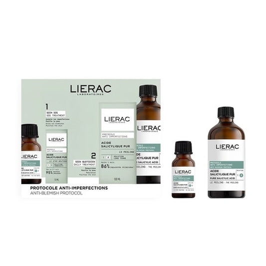 Lierac Cofre Protocolo Anti-Imperfecciones El Peeling 100 ml + Acido Salicilico Puro Stop Granos 15ml