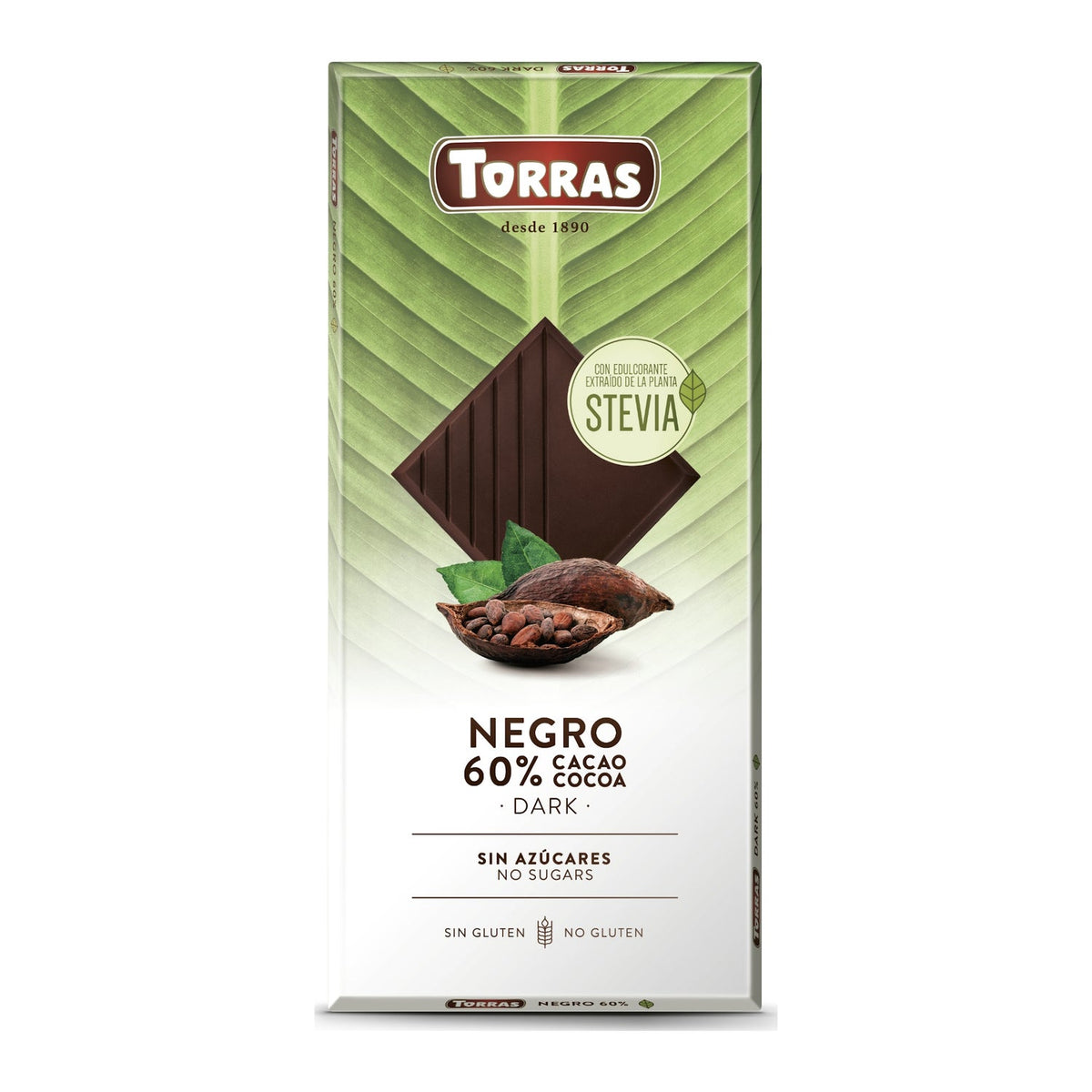 Torras Black Chocolate 60% Com Stevia 100g