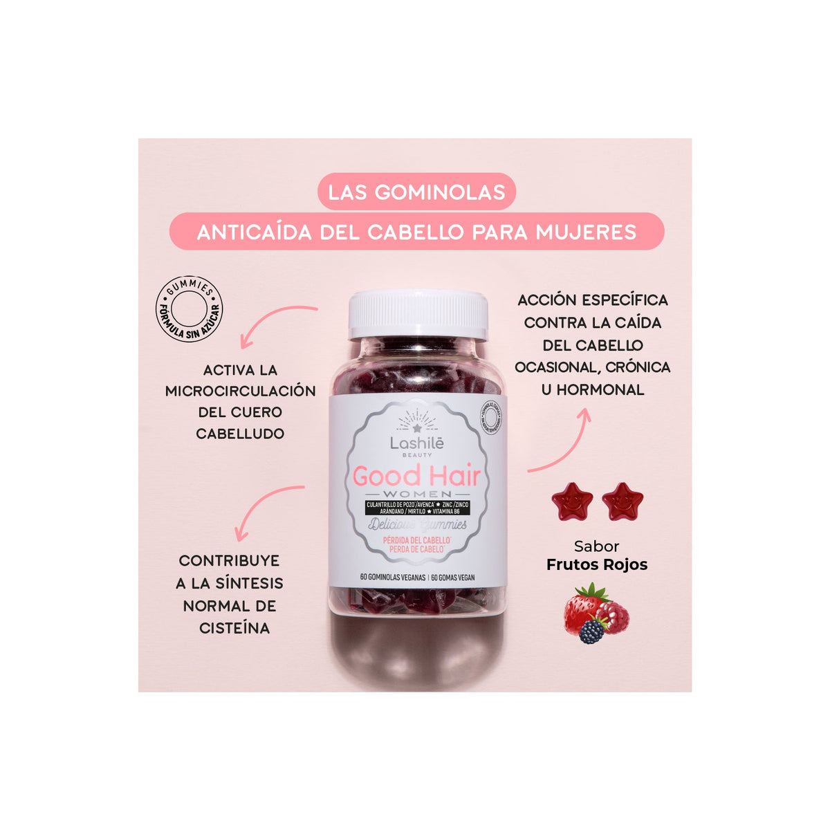 Lashilé Good Hair Women 60 gummies