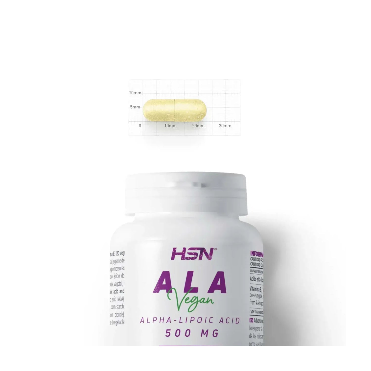 HSN Ácido Alfa Lipoico ALA 500mg 120vcaps