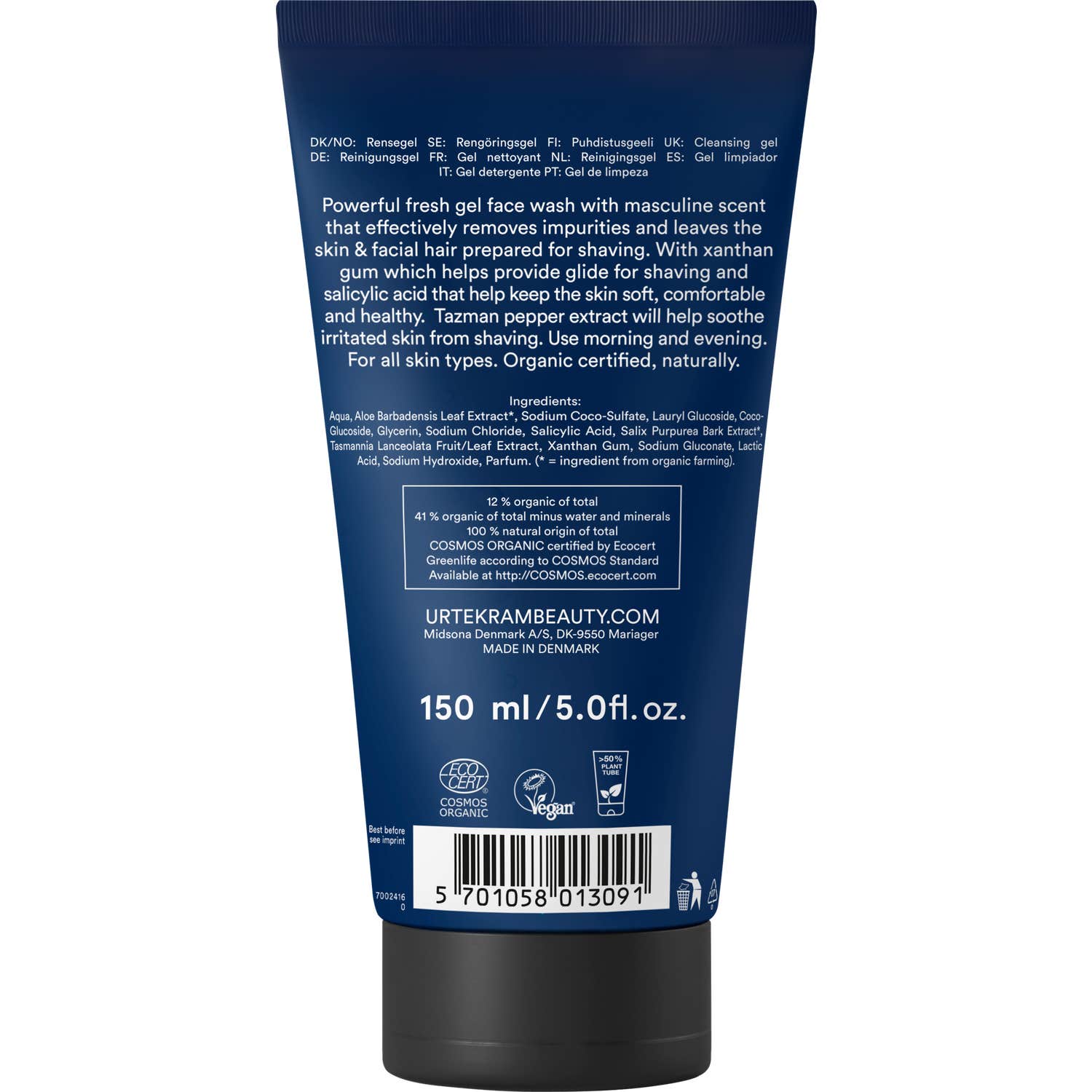 Urtekram Men Limpiador Facial 150 ml