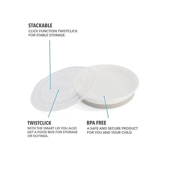 Twistshake Plato Blanco +6 Meses 1ud