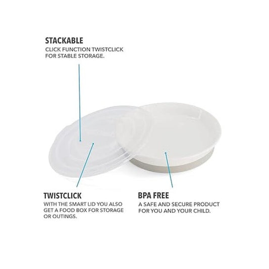 Twistshake Plato Blanco +6 Meses 1ud
