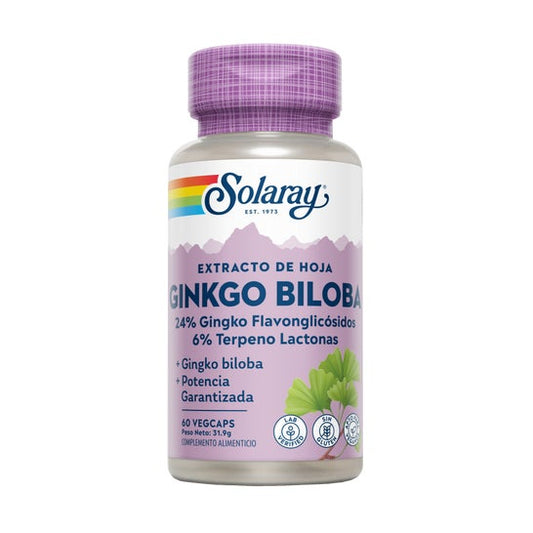 Solaray Ginkgo Biloba Extract 60 Mg 60 Cáps