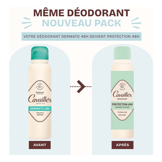 Cavaillès Desodorante Protection 48H Spray Almendra en Flor 2x150 ml