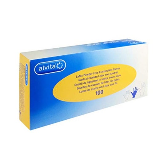 Alvita Guantes Nitrilo Sin Polvo Talla S 100uds