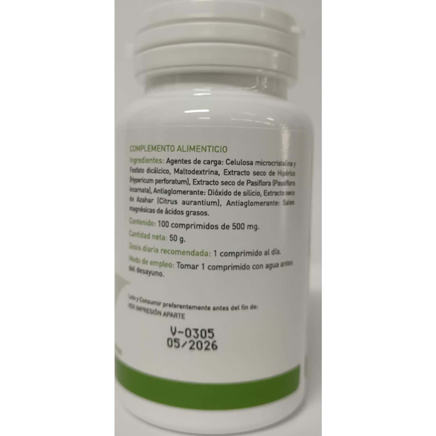 Plantapol Hiperico Pasiflora Azahar 100 Comprimidos