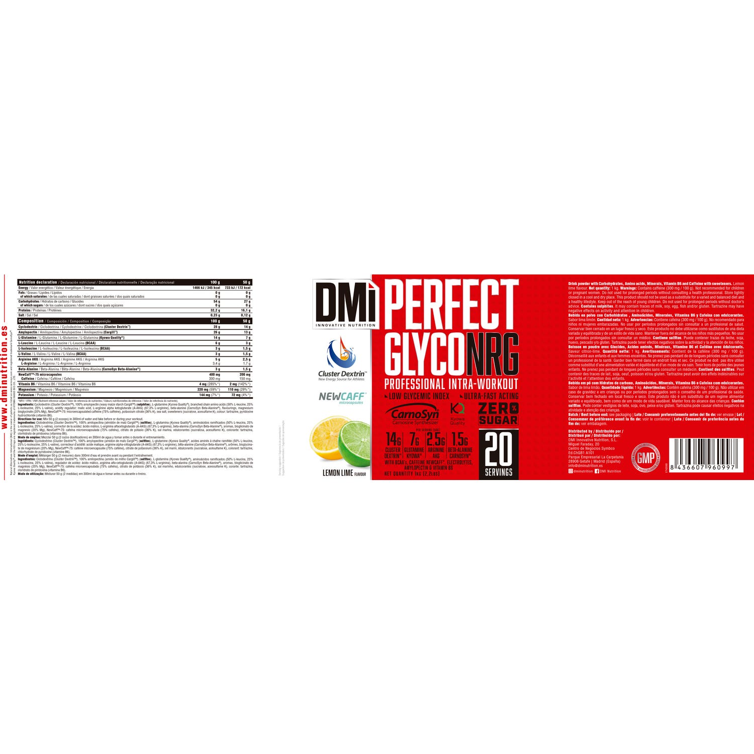 DMI Nutrition Perfect Glyco Nrg Lemon Lime 1kg