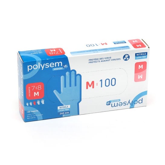 Polysem Guantes Nitrilo Sin Polvo TM 100uds