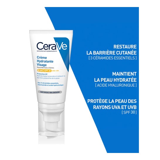 Cerave® Crema Facial SPF30 52ml + Crema Limpiadora 20ml