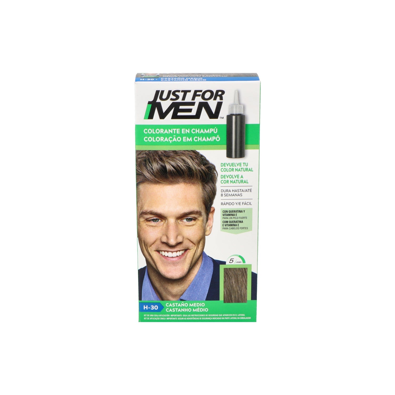 Just For Men champú colorante castaño medio 30ml