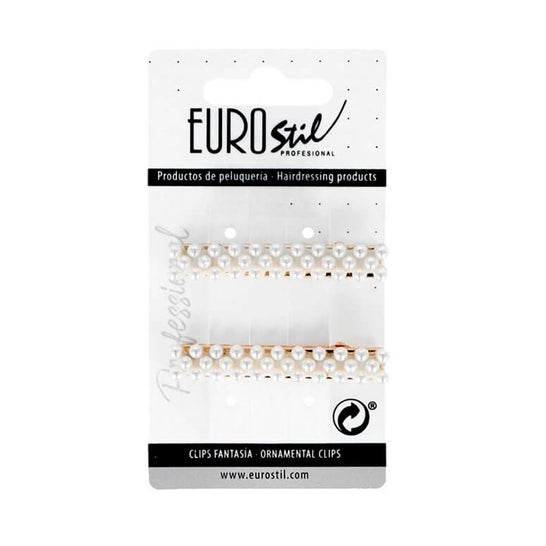 Eurostil Clip Dorado con Gemas 2uds