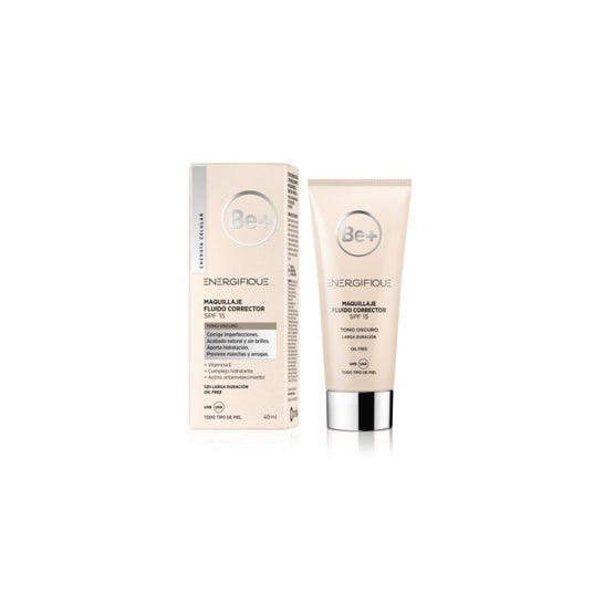 Be+ Energifique Maquillaje Fluido Corrector SPF15 Oscuro 40ml