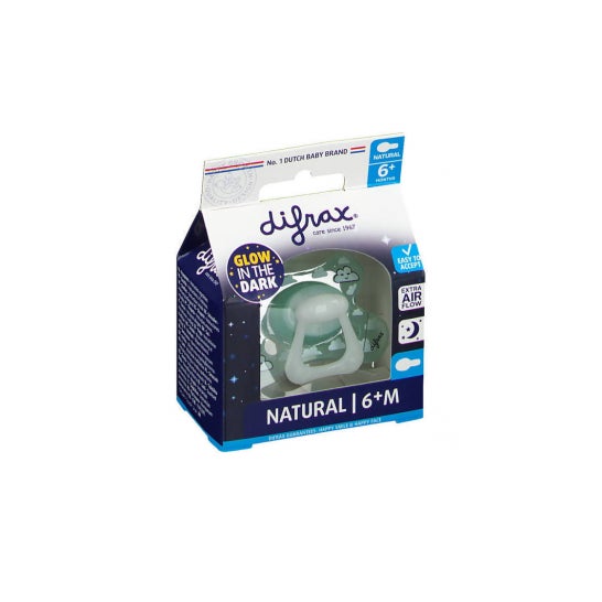 Difrax Chupete Natural Noches 6 Meses+