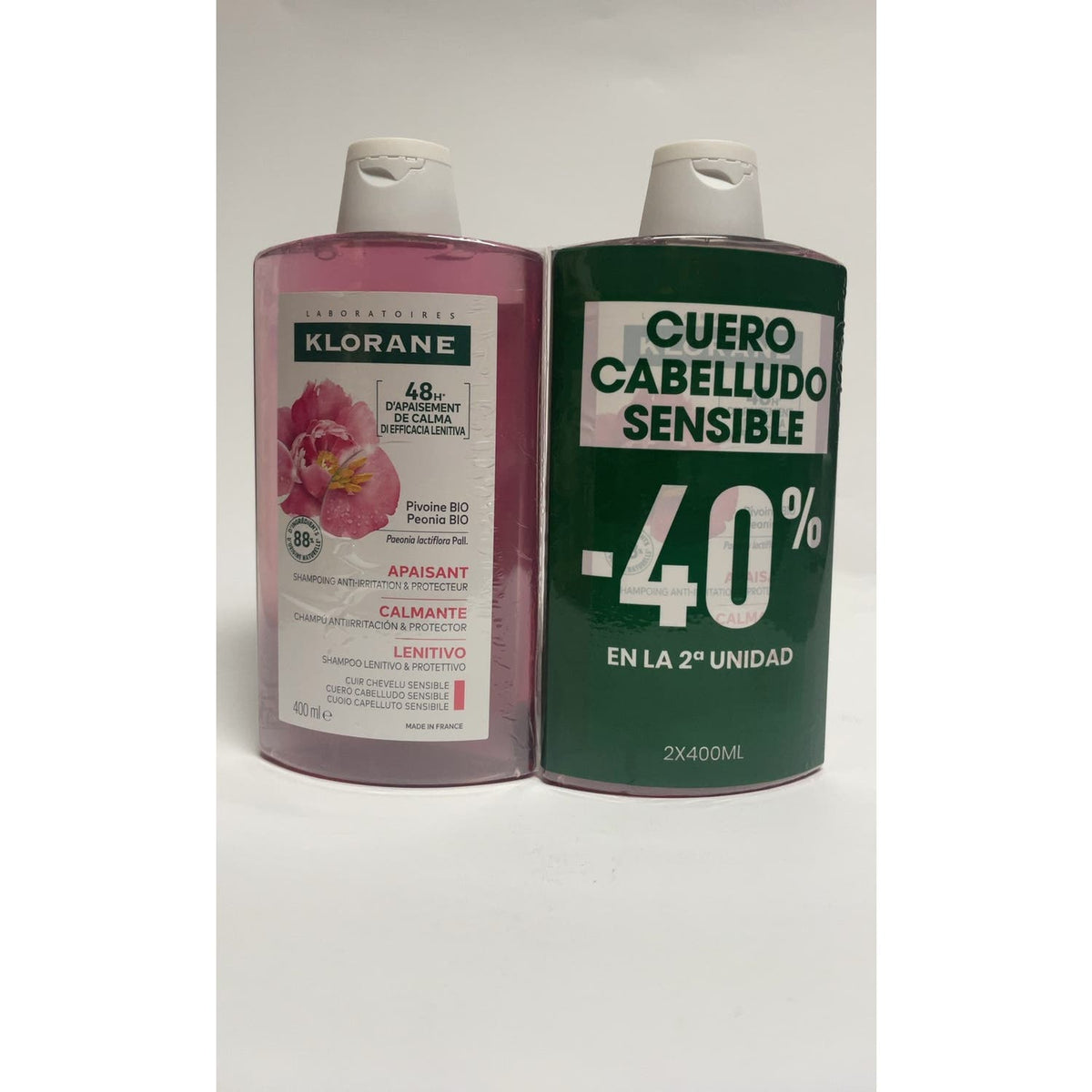 Klorane Champu Peonia 2x400ml