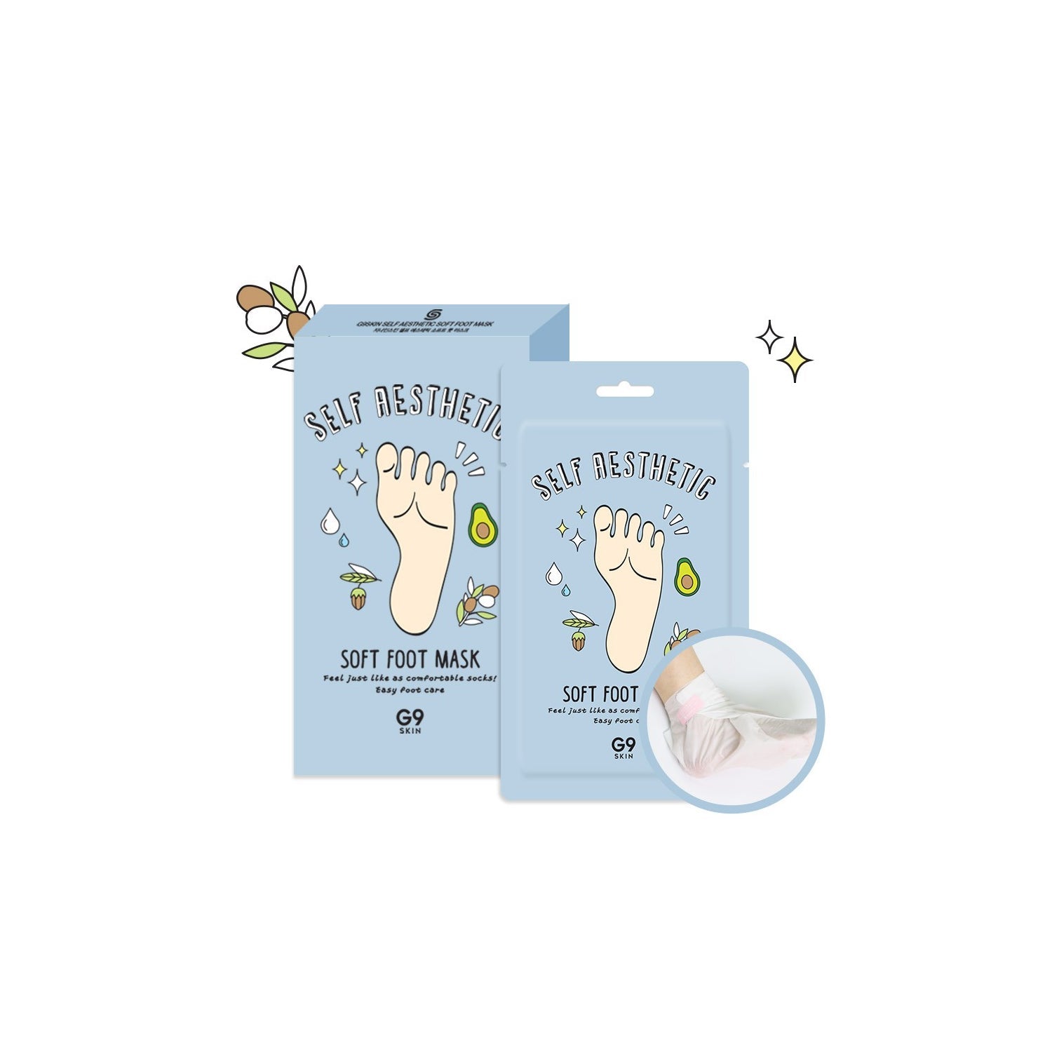 G9 Skin Self Aesthetic Soft Foot Mask 1ud