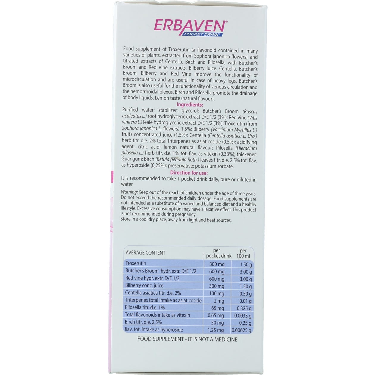 Erbaven Pocket Drink 16 sobres