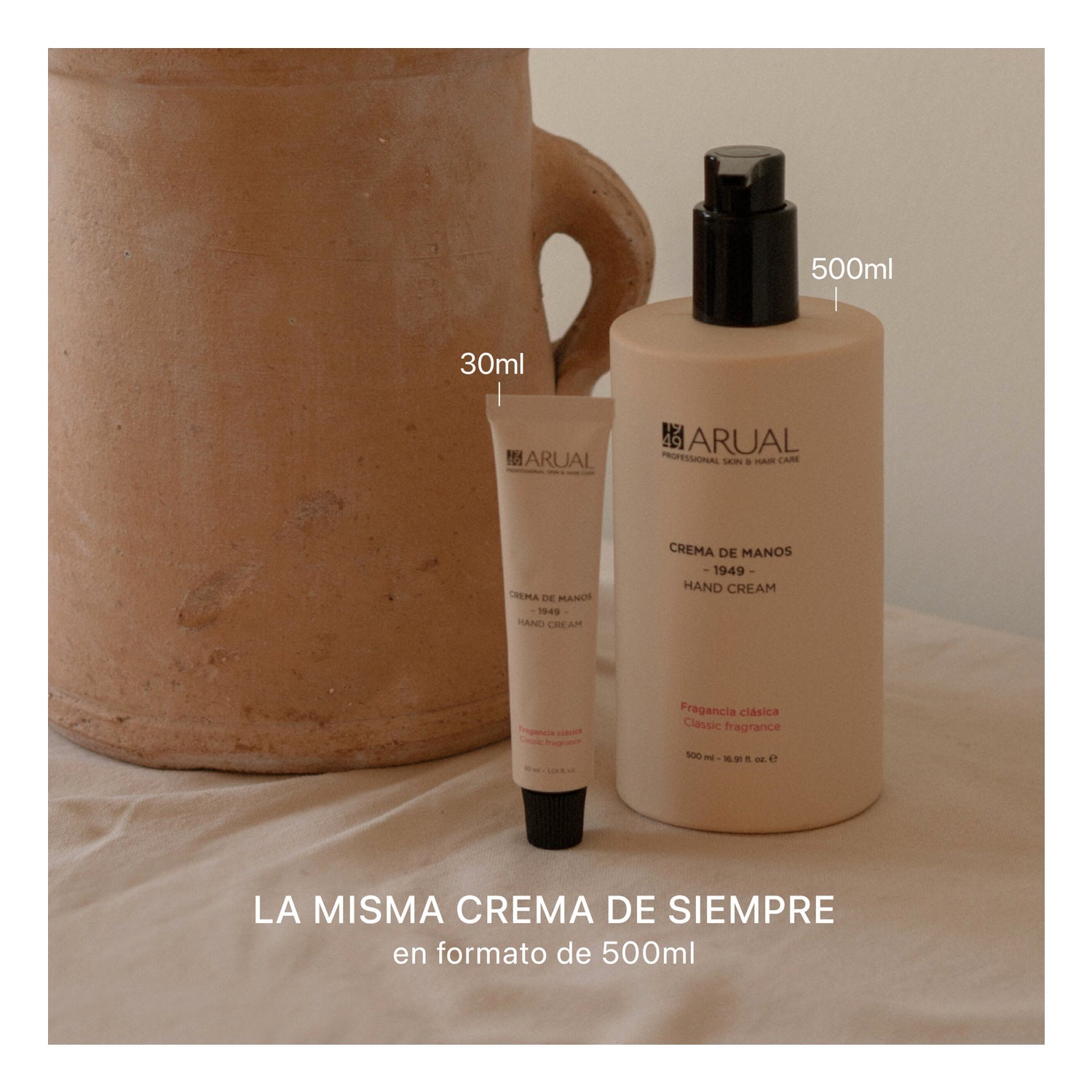 Arual Crema de Manos Fragancia Clásica 500ml