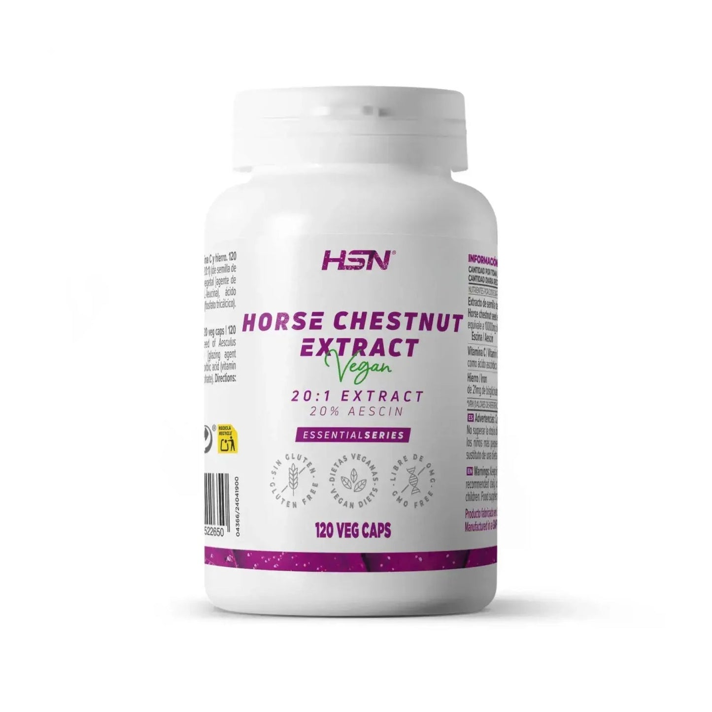 HSN Extracto de Castaño de Indias 20:1 250mg 120vcaps