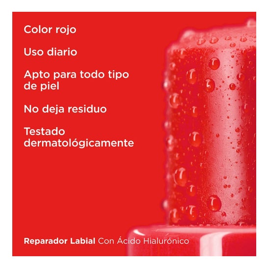 ISDIN Reparador Labial con Ácido Hialurónico Stick Rojo 4g