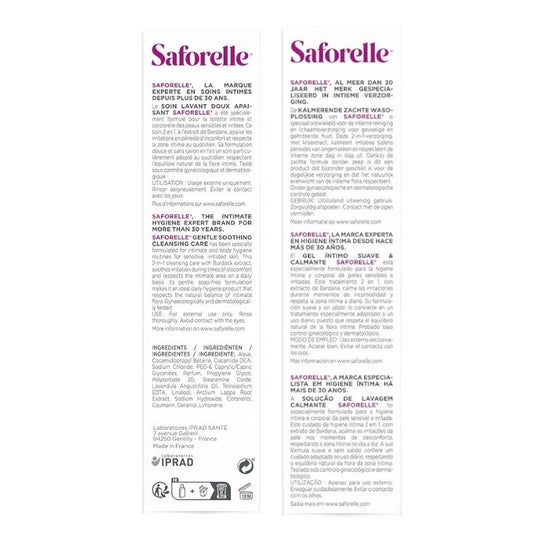 Saforelle Gel Suave y Calmante 250ml